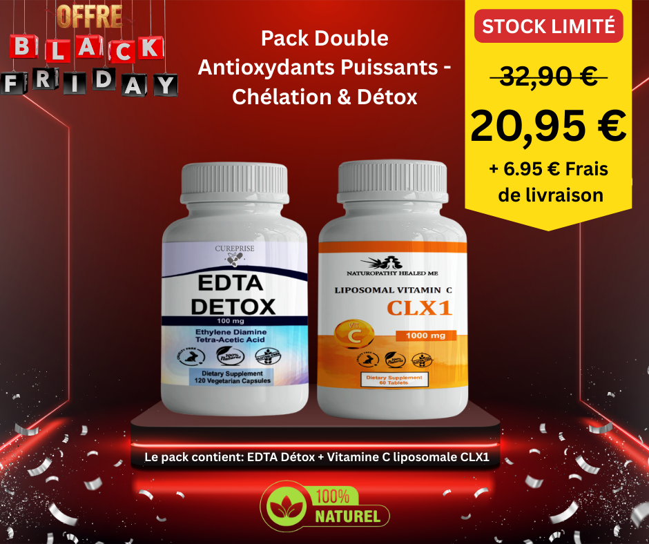 EDTA Détox + Vitamine C liposomale CLX1