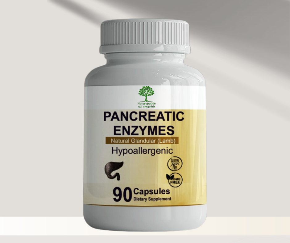 Enzymes pancréatiques d'agneau - 425 mg - Pancreatic Enzymes - 90 Capsules